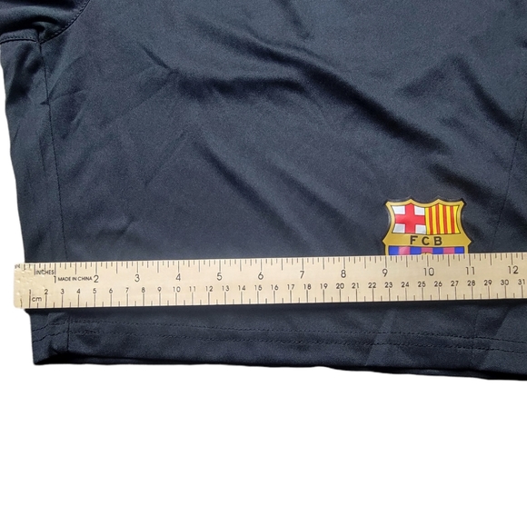 FC Barcelona Shorts size L Soccer Team Barca Black - Picture 7 of 14
